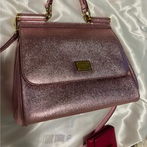 Glamorous Metallic Pink Shoulder Bag